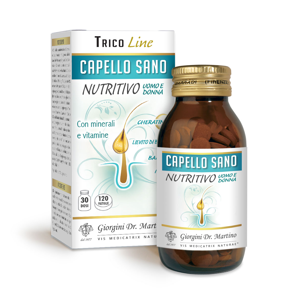 CAPELLO SANO NUTRITIVO 72 g - 120 tabletas de 600 mg